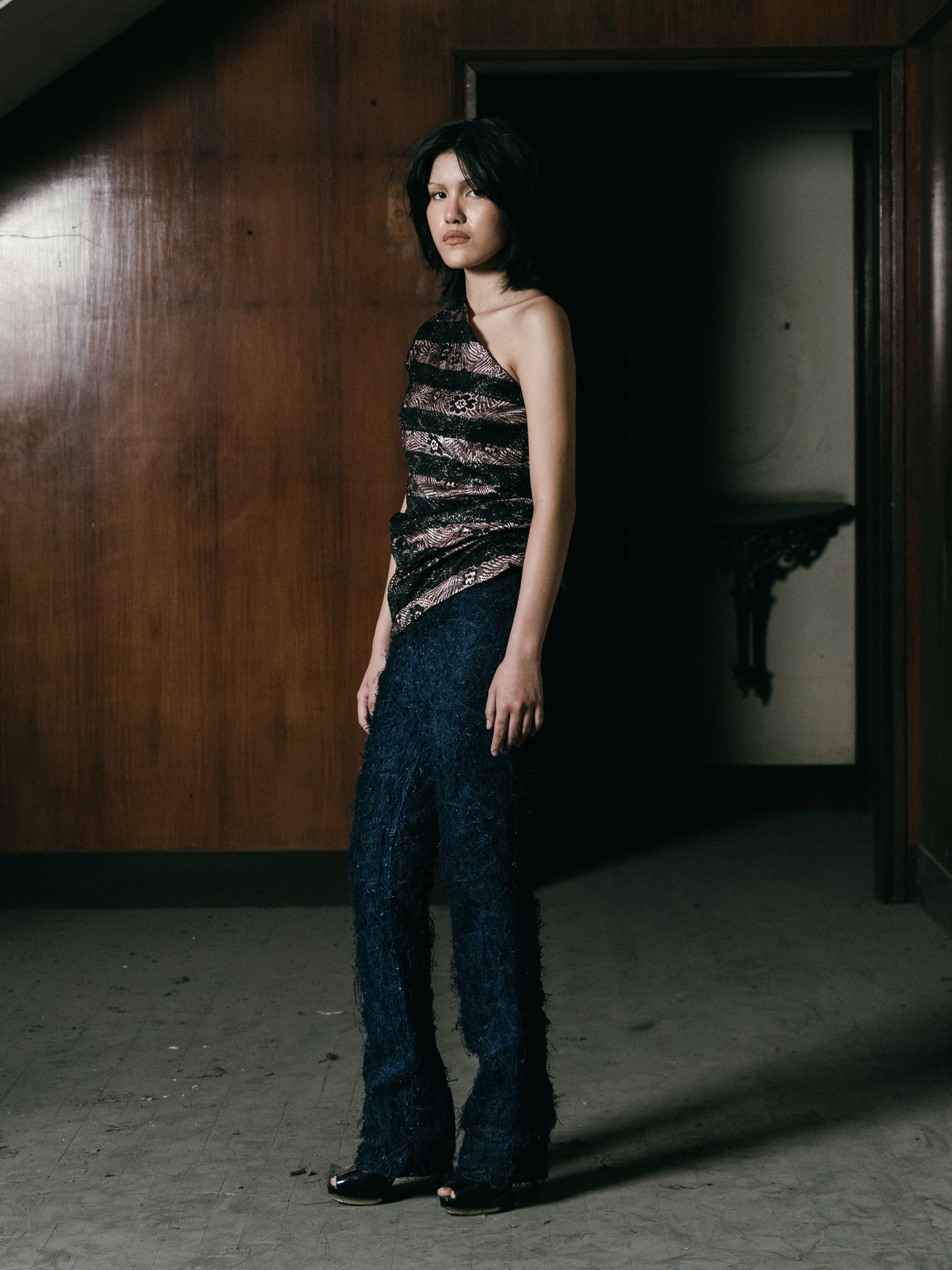 Denim Fur pants
